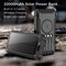 Portable Power Bank w/ Wireless Charging, Built-in 4 Cables, Solar Panel, 20000mAh Battery, IP65 Waterproof, Dustproof, Dual LED Flashlight, Great for iPhone, Samsung, Smart Phones